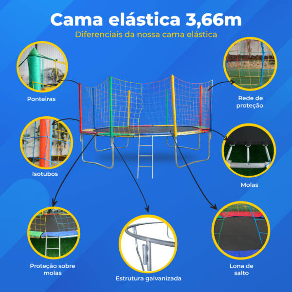 Cama Elástica 3,60m Planet Kids Brinquedos - Image 3