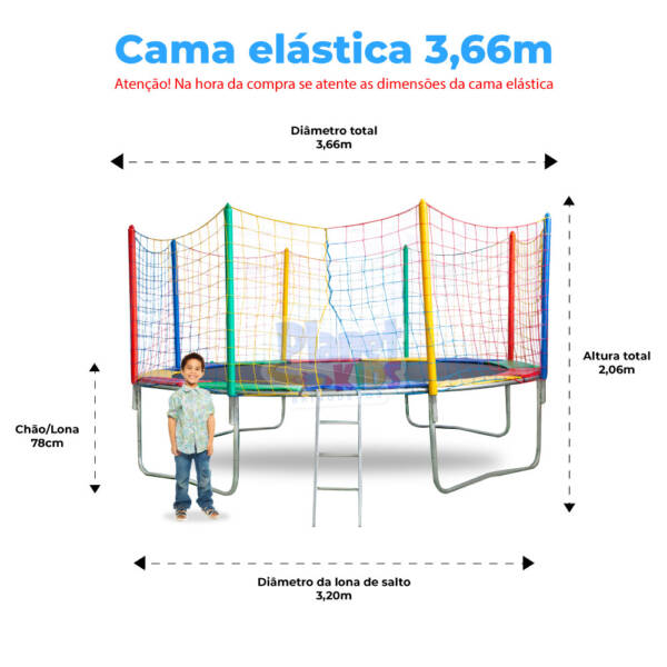 Cama Elástica 3,60m Planet Kids Brinquedos - Image 2